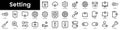 Set of outline ting icons. Minimalist thin linear web icon set. vector illustration