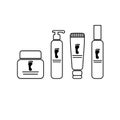 Set of Outline tubes and bottles, foot care.