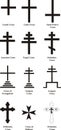 Set ov vector Christian crosses