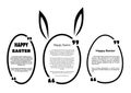 Set oval frames for Easter. Happy Easter Royalty Free Stock Photo