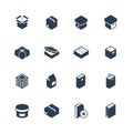 Set of package types icons