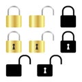 Set of padlock Royalty Free Stock Photo