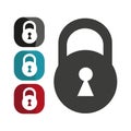 Set padlocks, logo, icons, vector, eps, circular, isolated Royalty Free Stock Photo