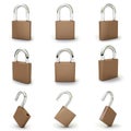 Set with padlocks