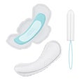 Set pads and tampon for feminine hygiene.