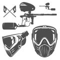 Set of paintball,paintball design,paintball tattoo.