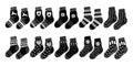 Set from pairs of warm socks Royalty Free Stock Photo