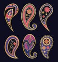 Set of paisley. Royalty Free Stock Photo