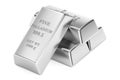 Set of palladium ingots, 3D rendering Royalty Free Stock Photo