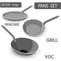 Set pans to cook different dishes