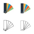 Set of Pantone color icon, colorful graphic catalog symbol, color template web vector illustration Royalty Free Stock Photo