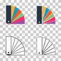 Set of Pantone color icon, colorful graphic catalog symbol, color template web vector illustration Royalty Free Stock Photo