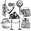 Set of paparazzi elements for creating your own badges, logos, labels, posters etc.