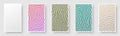 Set of paper cards with textured pattern design and rough contrast curve lines. Psychedelic banner, flier, invitation, booklet