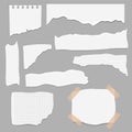 Set of paper different shapes scraps. Royalty Free Stock Photo