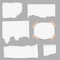 Set of paper different shapes scraps. Royalty Free Stock Photo