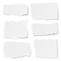 Set of paper different shapes tears isolated Royalty Free Stock Photo