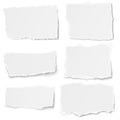Set of paper different shapes tears lying together on white background Royalty Free Stock Photo