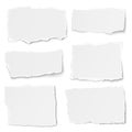 Set of paper different shapes tears lying on white Royalty Free Stock Photo