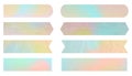 Set of paper pastel colors stickers banners labels tags of different shapes Royalty Free Stock Photo