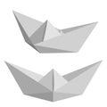 Set of paper ships Royalty Free Stock Photo