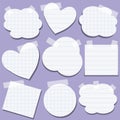 Set of paper stickers with tape Royalty Free Stock Photo