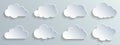 Set paper white clouds Ã¢â¬â for stock Royalty Free Stock Photo