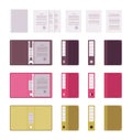 Set of papers, files and folders Royalty Free Stock Photo