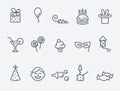 Set of 15 Party icons