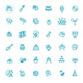 Set of Party Related Vector Line Icons Royalty Free Stock Photo