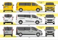 Set of Passenger Vans L2H1 Royalty Free Stock Photo