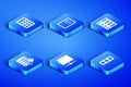 Set Password protection, FTP folder, Server security with key, Safe and Server, Data, Web Hosting icon. Vector