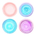 Set of pastel colored ombre backgrounds in the shape of a circle. for label, tag, logo background