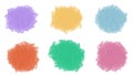 Set of pastel colorful spot watercolor brush isolate on white, vector Royalty Free Stock Photo
