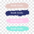 Set of pastel colorful watercolor brush isolate on white, vector Royalty Free Stock Photo