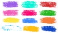 Set of pastel colorful watercolor brush isolate on white, vector Royalty Free Stock Photo