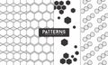 Set of pattern vector collection Geometric lines black and white Royalty Free Stock Photo