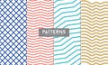 Set of pattern vector collection line geometric Royalty Free Stock Photo