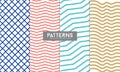 Set of pattern vector collection line geometric Royalty Free Stock Photo