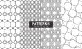 Set of pattern vector collection lines art black and white Royalty Free Stock Photo