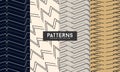 Set of pattern vector collection retro geometric Royalty Free Stock Photo