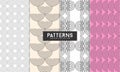 Set of pattern vector collection retro geometric Royalty Free Stock Photo