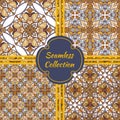 Set of patterns with decorative symmetric ornaments