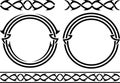 Set of patterns and rings. stencils