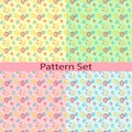 Set of patterns with the roulettes and dots