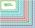 Set of 10 patterns for vector brushes