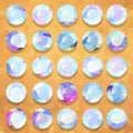 Set of pearl precious stones round vector