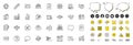 Set of Pencil, Framework and Accounting line icons for web app. Pictogram icon Vector