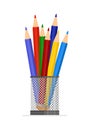 Set of pencils in stand Royalty Free Stock Photo