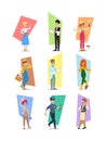 Set of people of different professions, career characters design, Labor Day, cartoon flat-style vector illustration. Set of vector Royalty Free Stock Photo